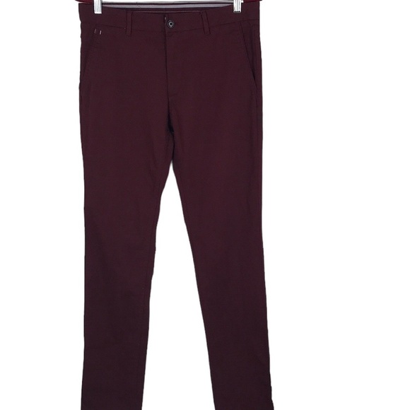Zara Man Burgundy Basic Collection Men's Chinos SIze 32 - Picture 1 of 9